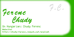 ferenc chudy business card